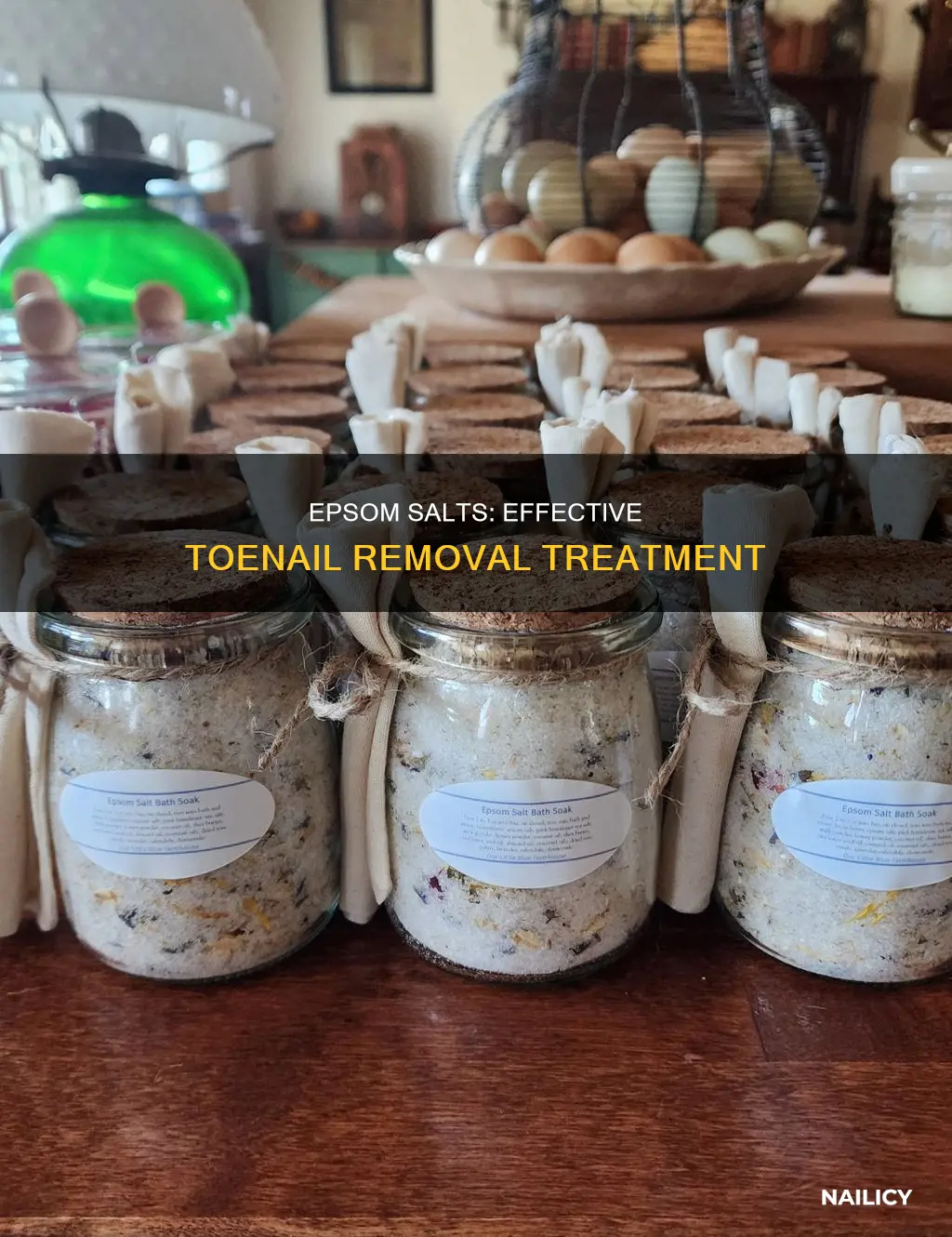 how long to epson salts toe nail removal
