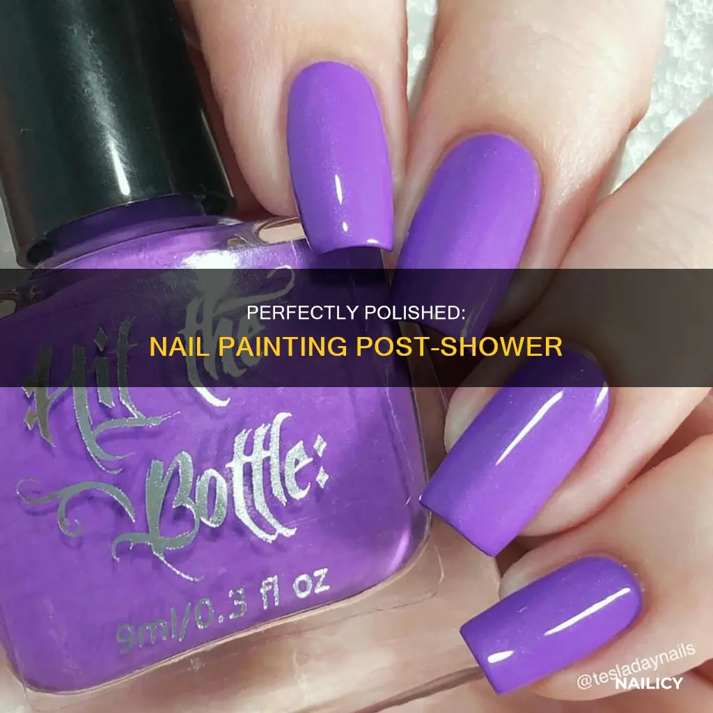 how long to paint nails after showering