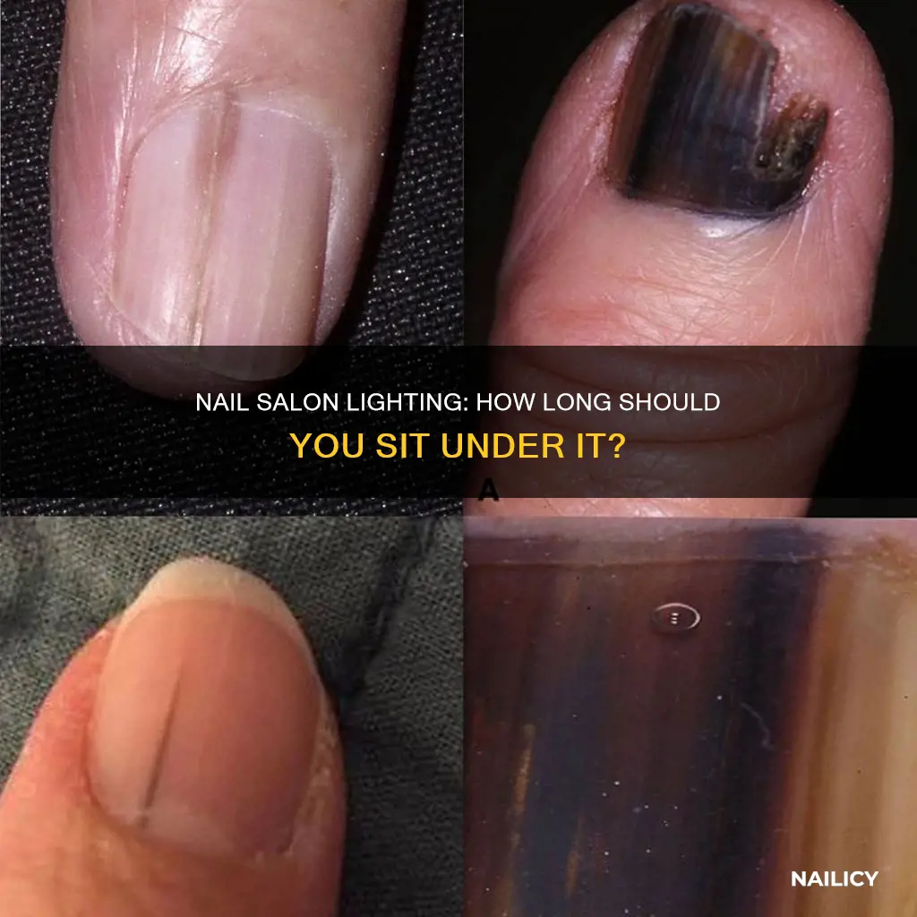 how long to sit under light at nail salon