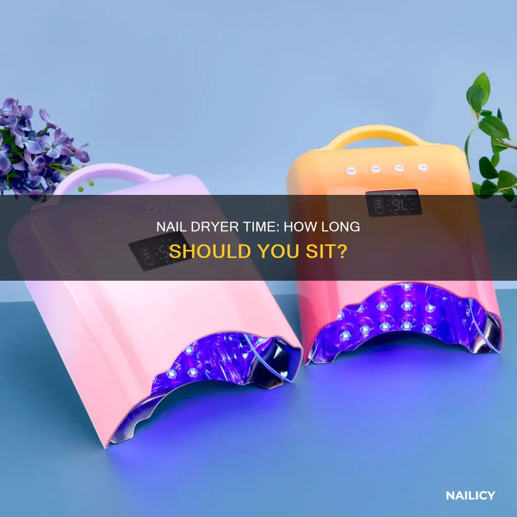 how long to sit under nail dryer at salon