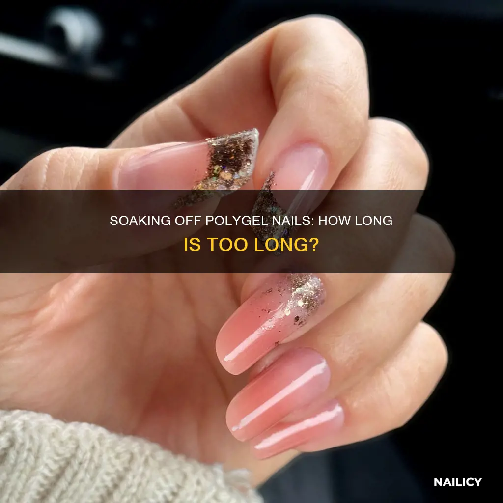 how long to soak off polygel nails
