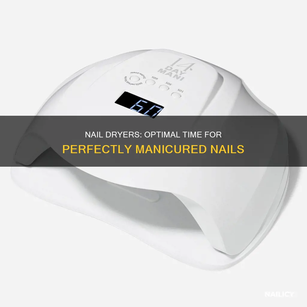 how long to wait under nail dryer