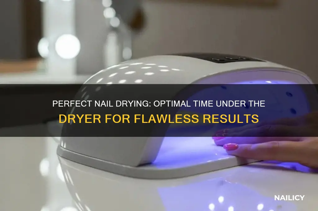 how longvto sit under a dryervfor nails