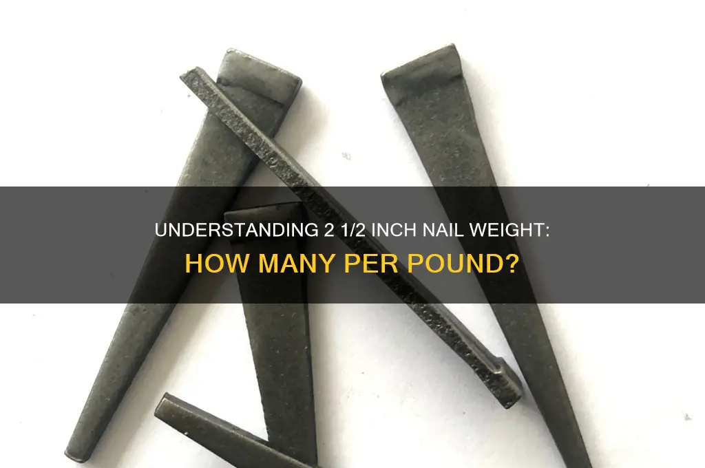 how many 2 1 2 nails per pound