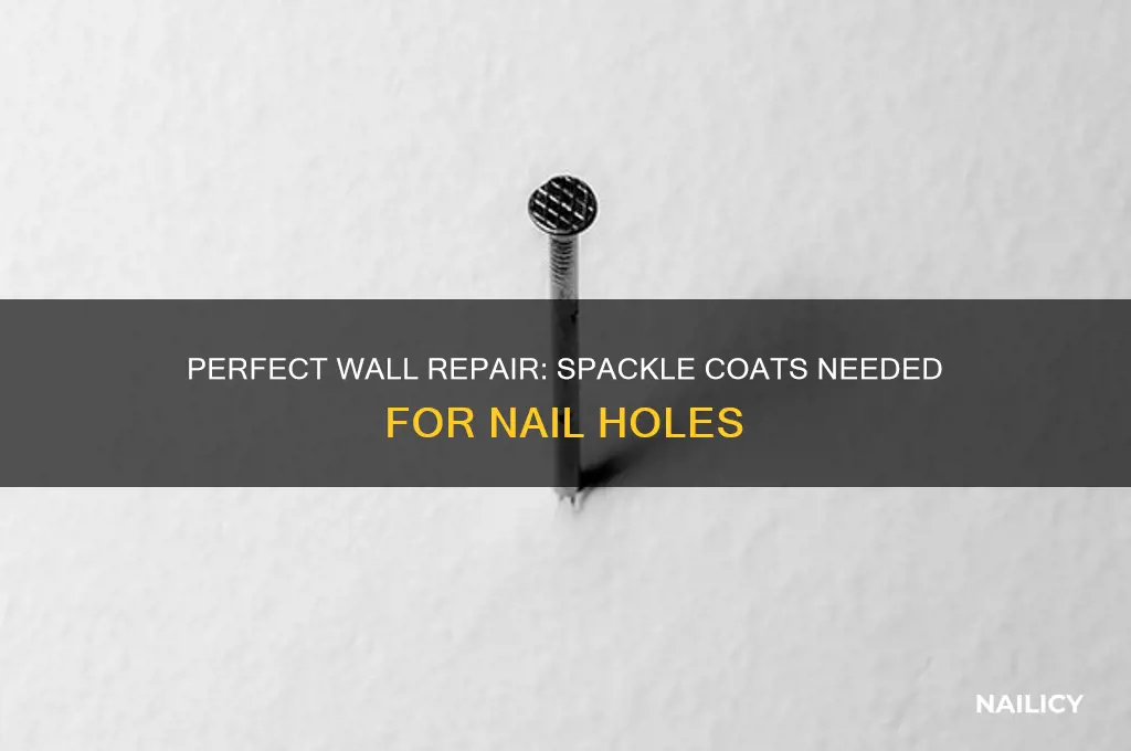 how many coats of spackle for nail holes