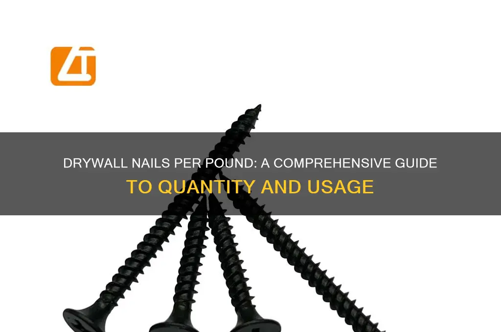 how many drywall nails are in a pound