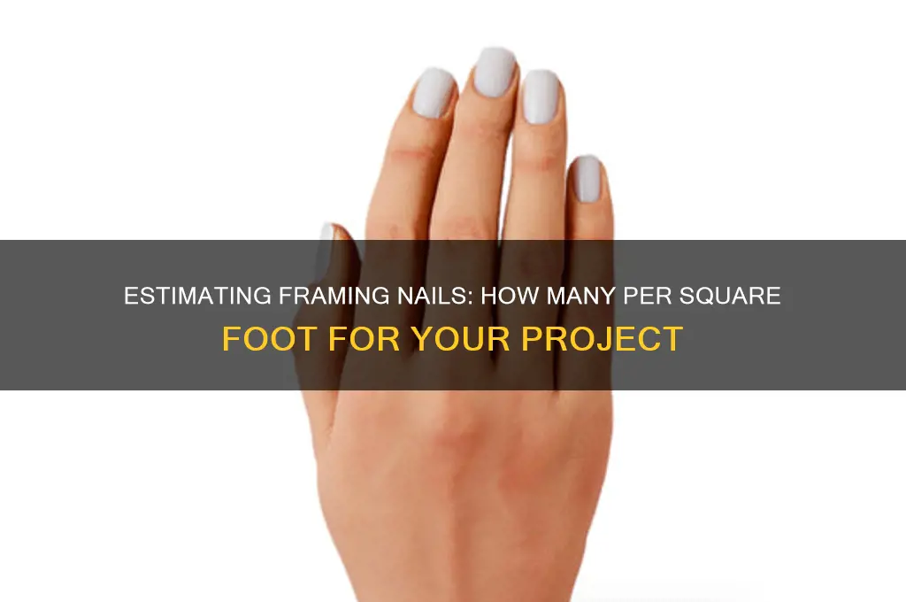 how many framing nails per squaare foot