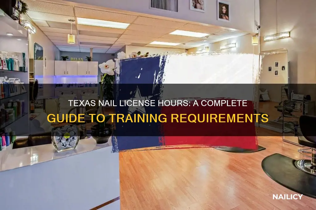 how many hours for nail license in texas