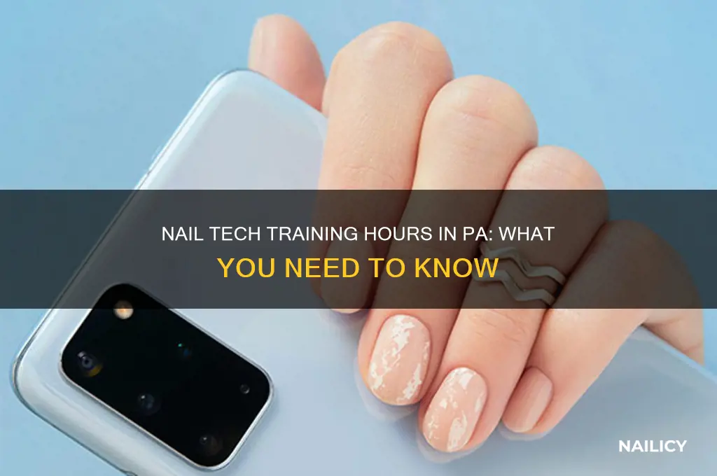 how many hours for nail tech in pa
