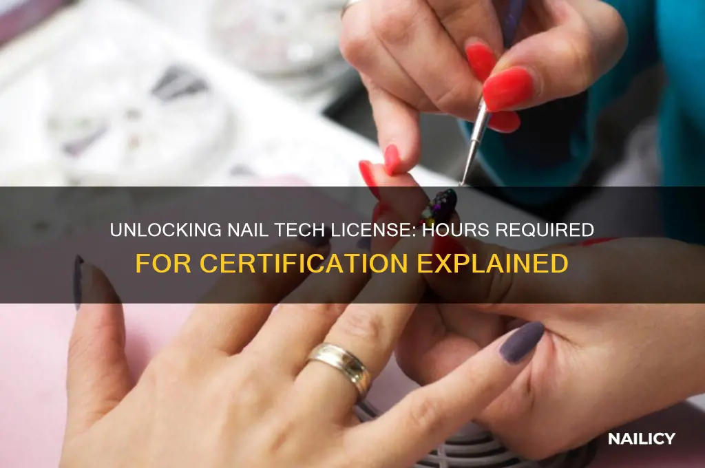 how many hours to be nail tech license