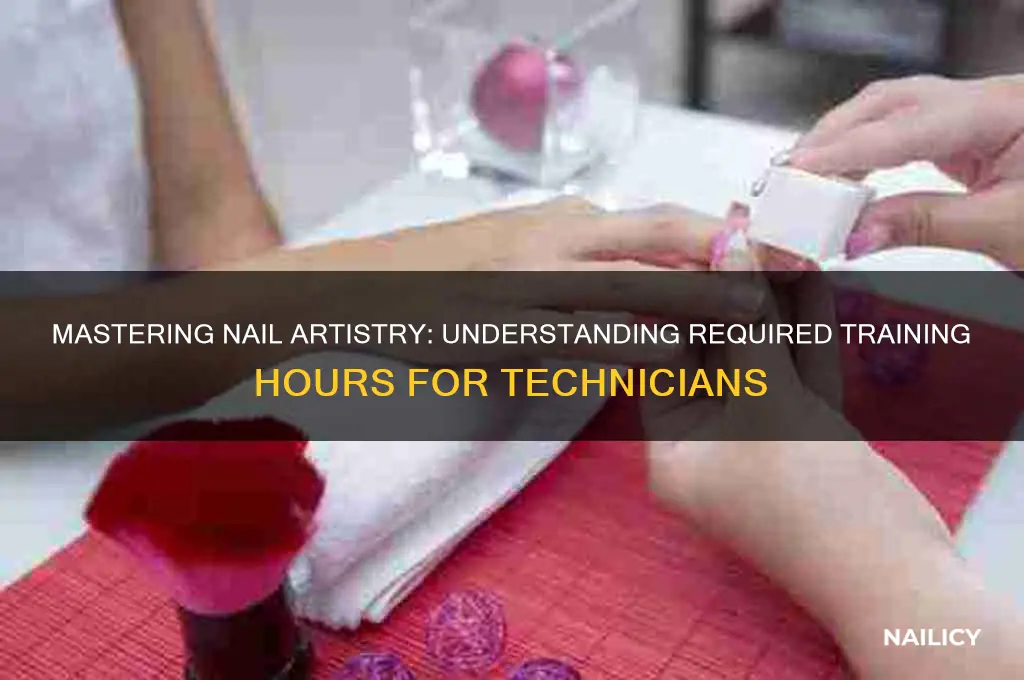 how many hrs of training for nail technician