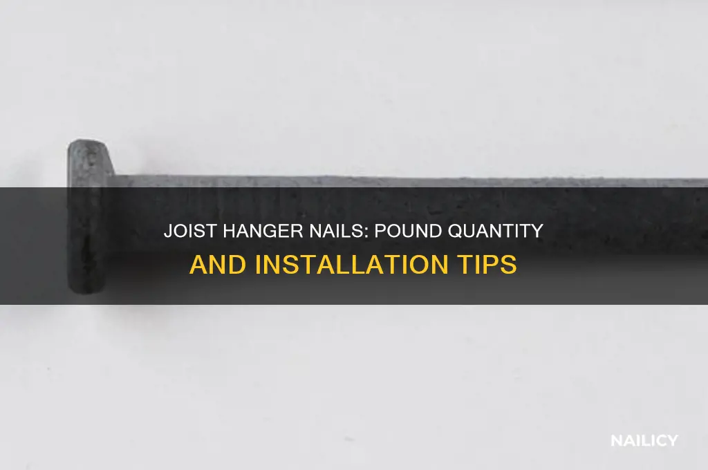 how many joist hanger nailes in a pound