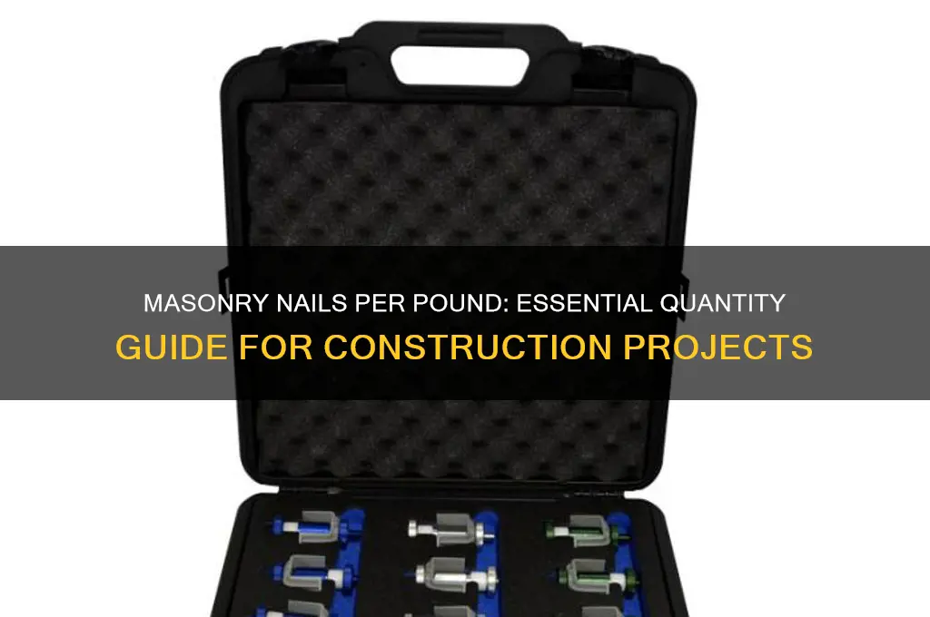 how many masonry nails in a pound