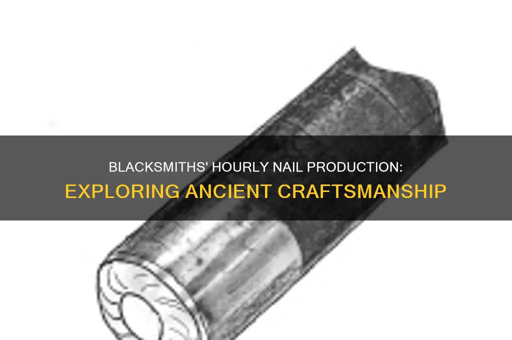 how many nails could a blacksmith make in an hour