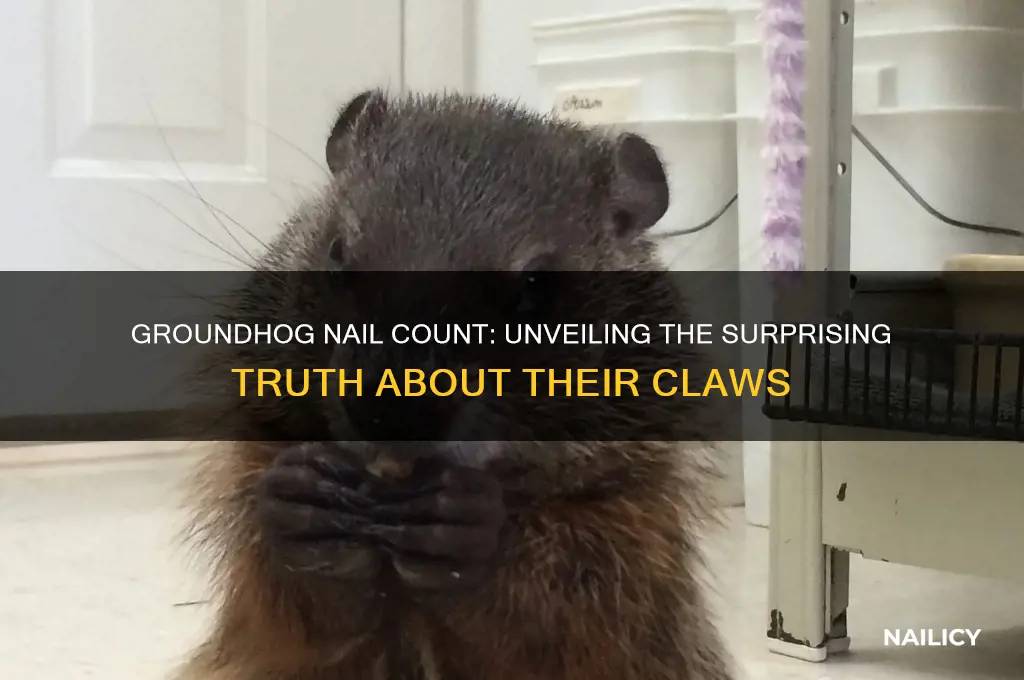 how many nails does a groundhog have