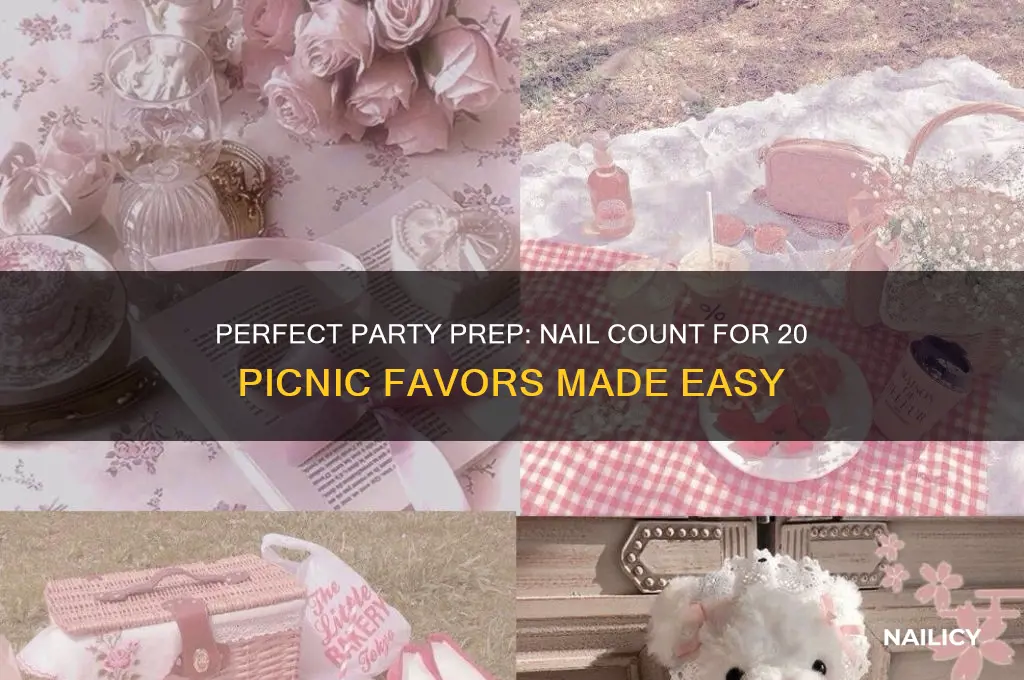 how many nails for 20 pisc favor