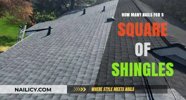 Nailing Shingles: Calculating Nails for 5 Square Feet of Roofing