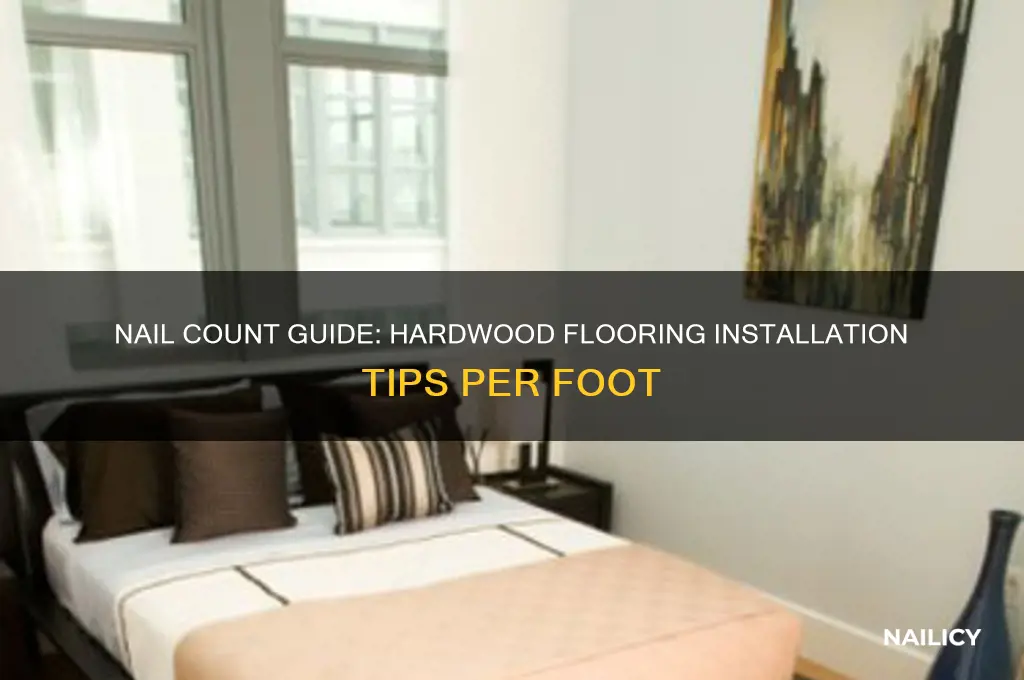 how many nails per foot hardwood floor