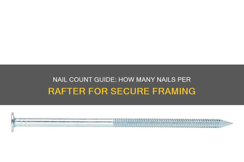how many nails per rafter