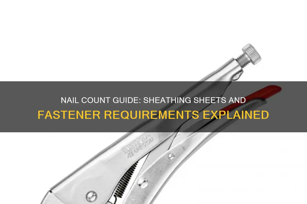 how many nails per sheet of sheathing