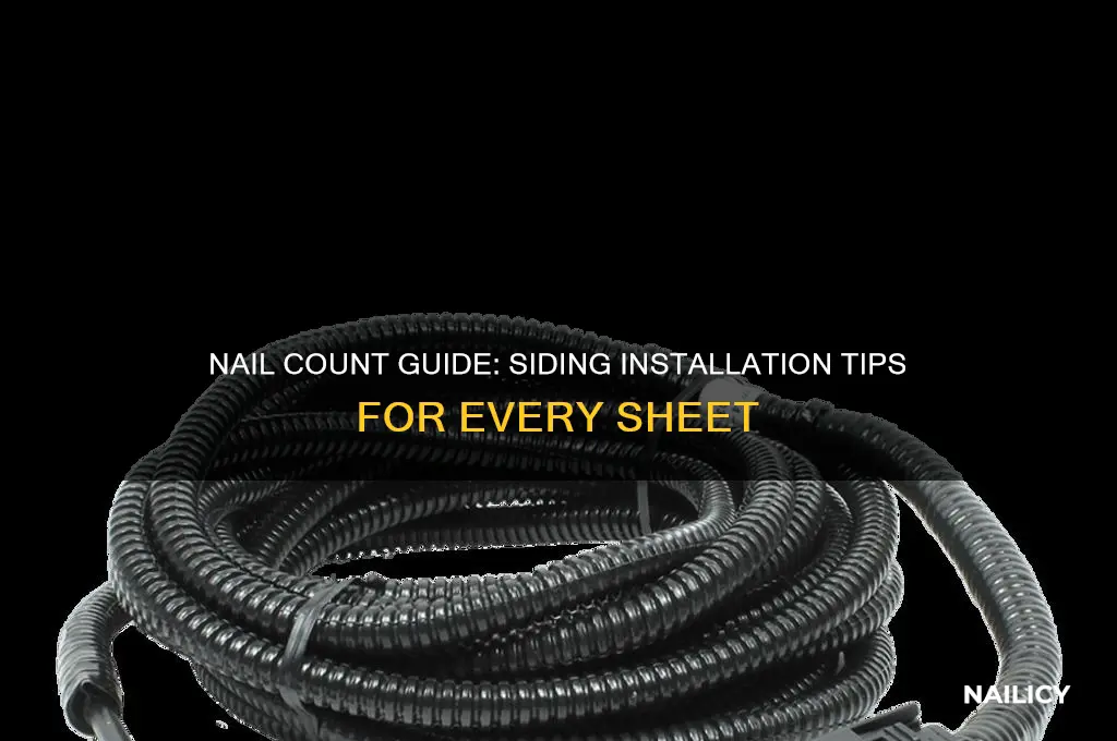 how many nails per sheet of siding