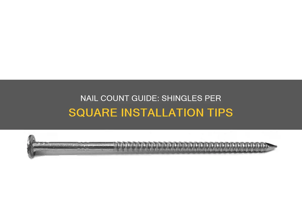 how many nails per square of shingles