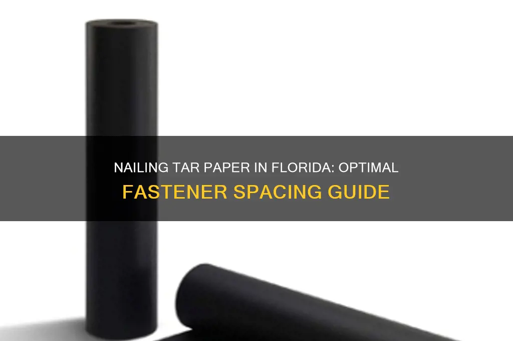 how many nails per tar paper in florida