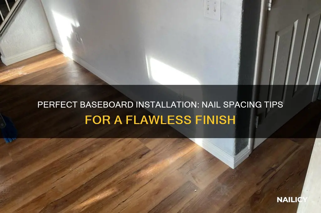 how many nails should you put in baseboad