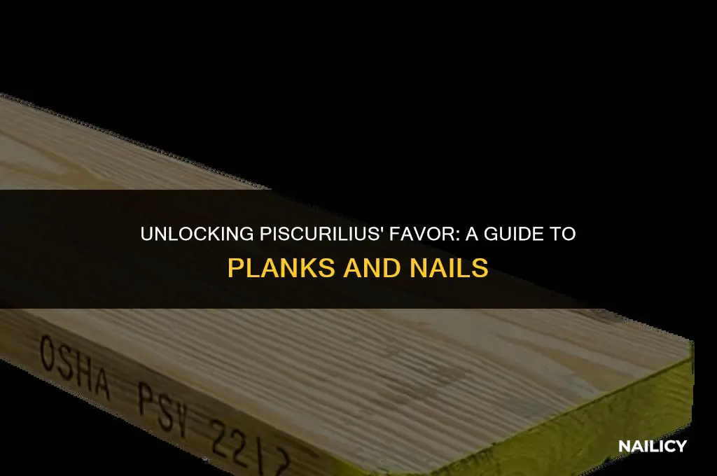 how many planks and nails to get piscurilius favor