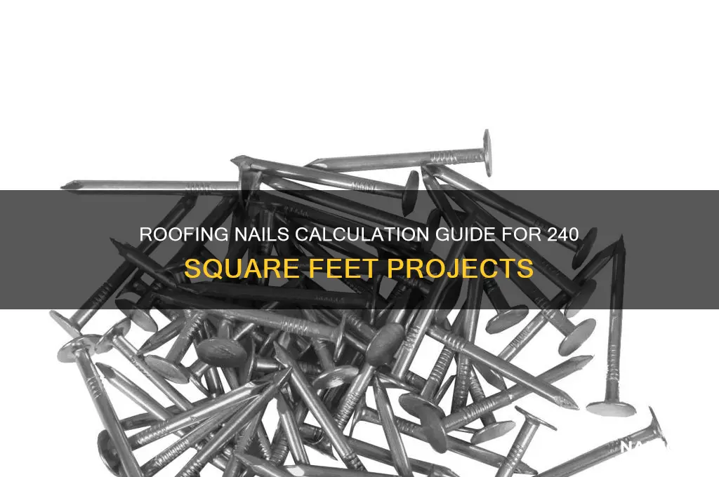 how many roofing nails for 240 square feet