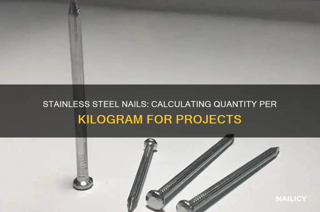 how many stainless steel nails per kg