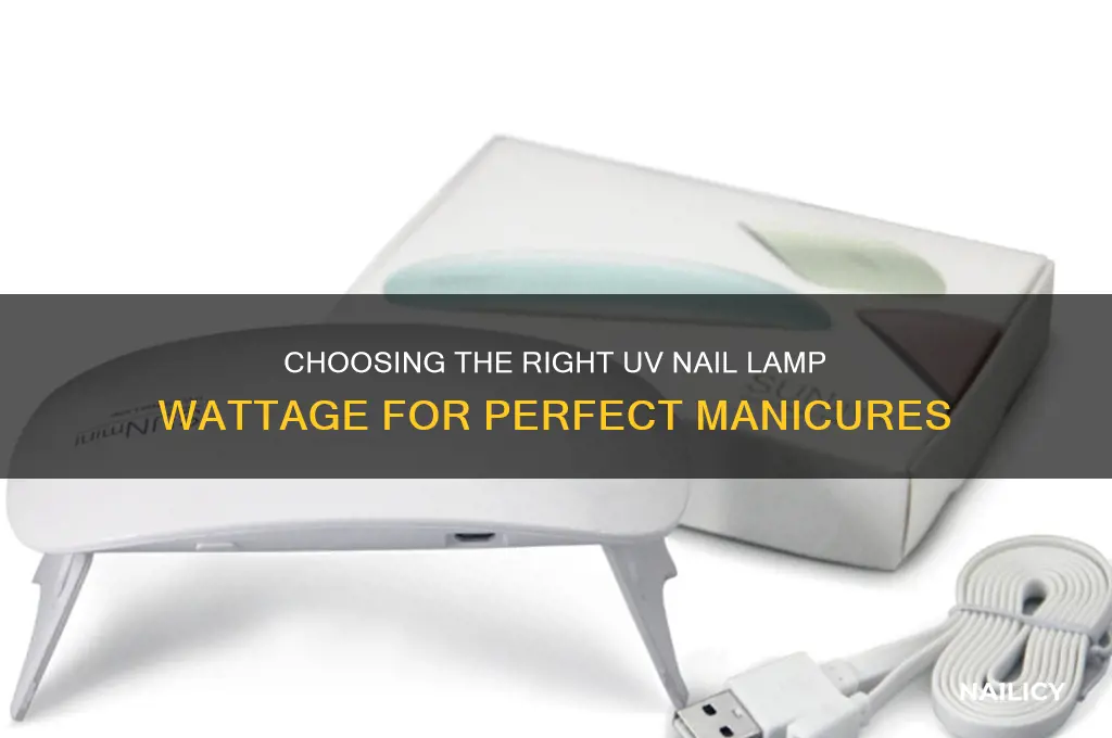 how many watts for uv nail lamp