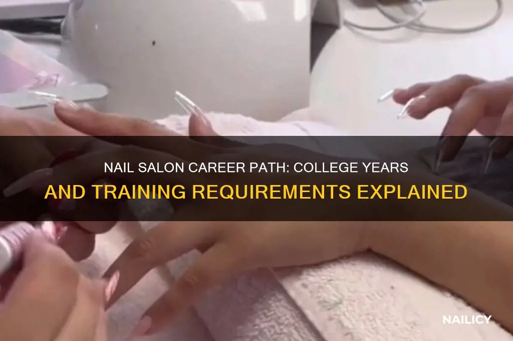 how many years of college for nail salon