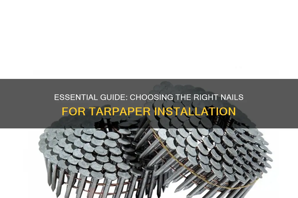 how may nails for tarpaper