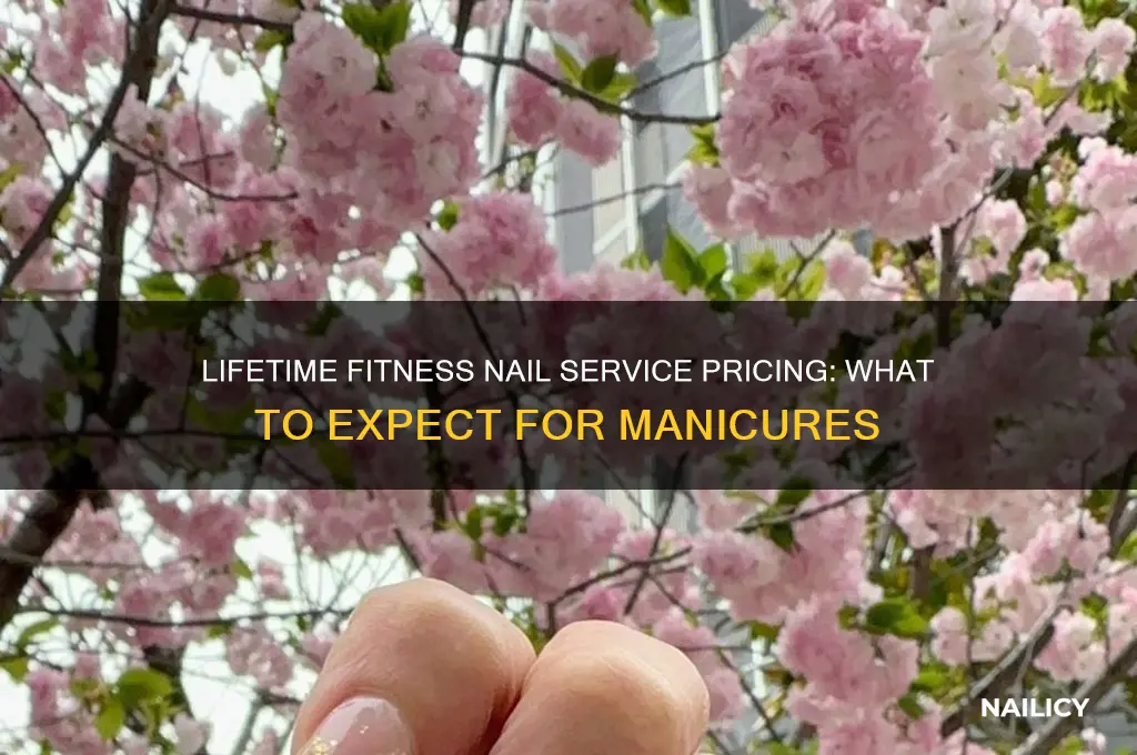 how mich do nails cost at lifetime fitness