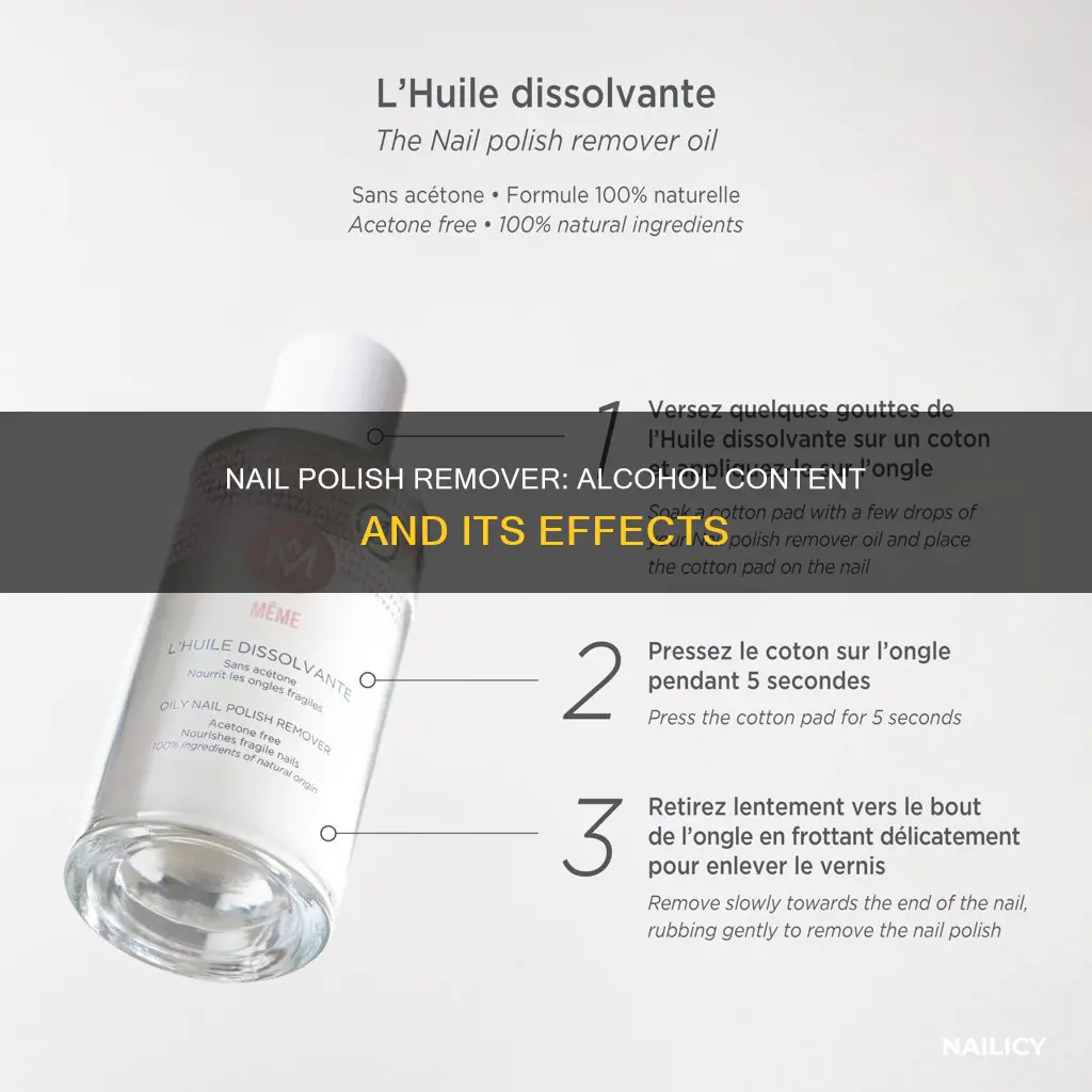 how much alcohol in nail polish remover