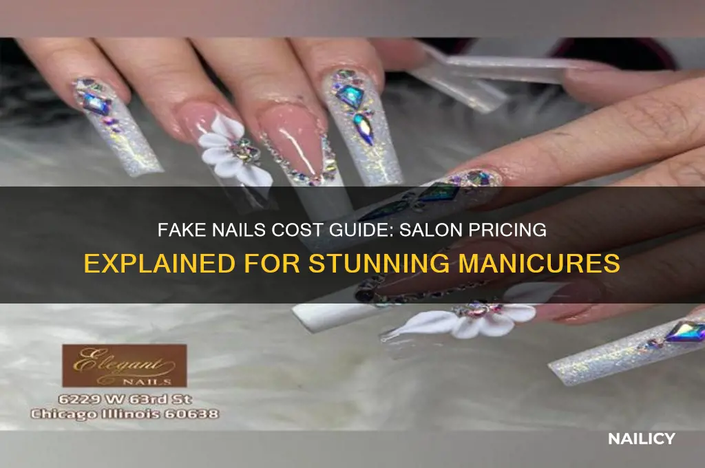how much are fake nails at a nail salon