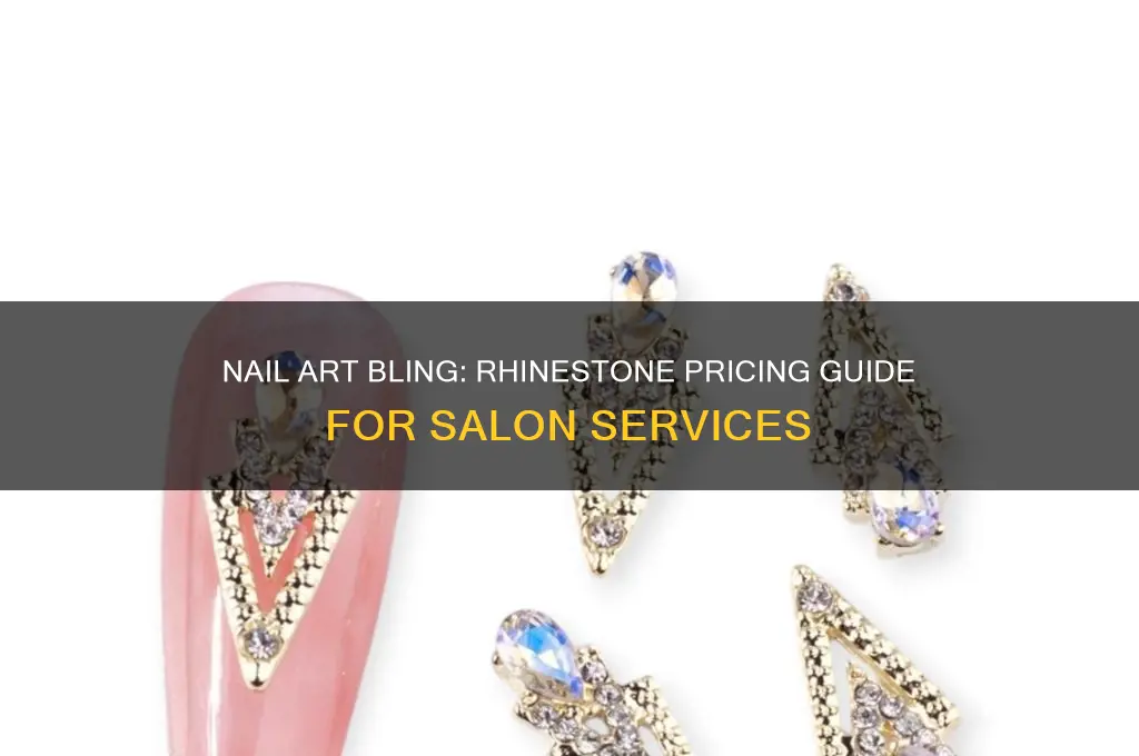 how much do nail salons charge for rhinestones