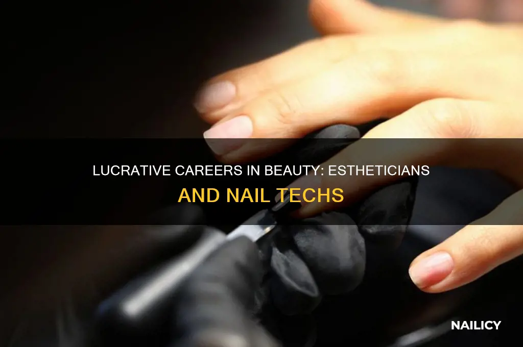 how much does a esthetician make and nail tech make