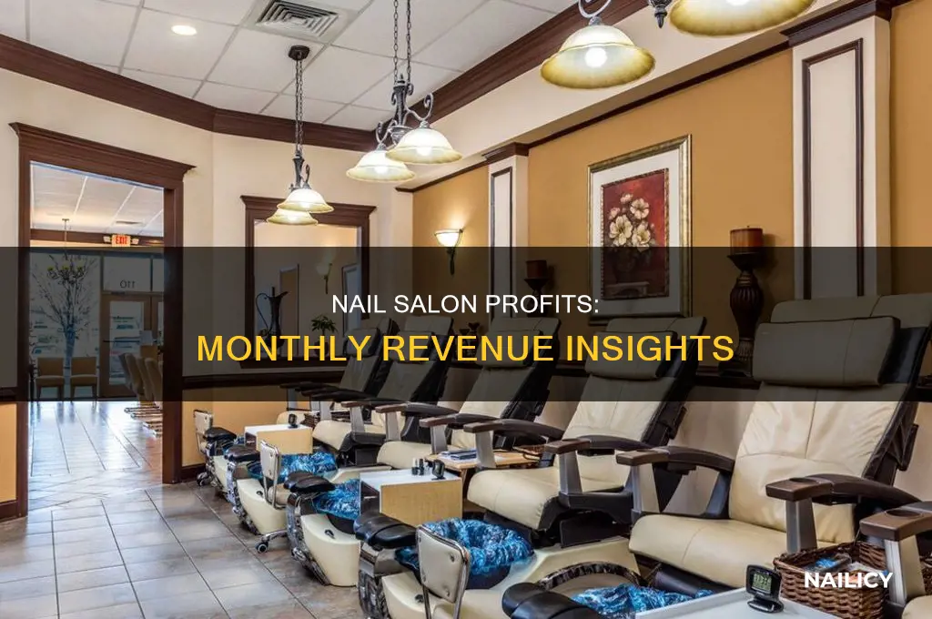 how much does a nail salon make a month