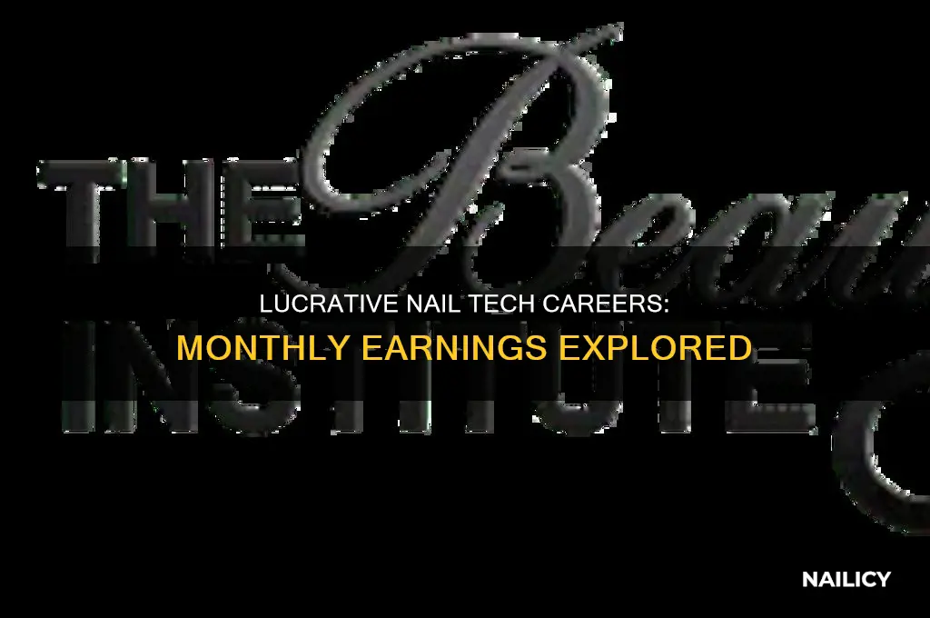 how much does a nail tech make a month