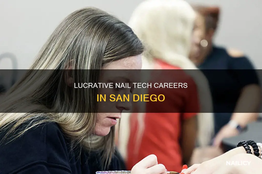 how much does a nail technician make san diego ca