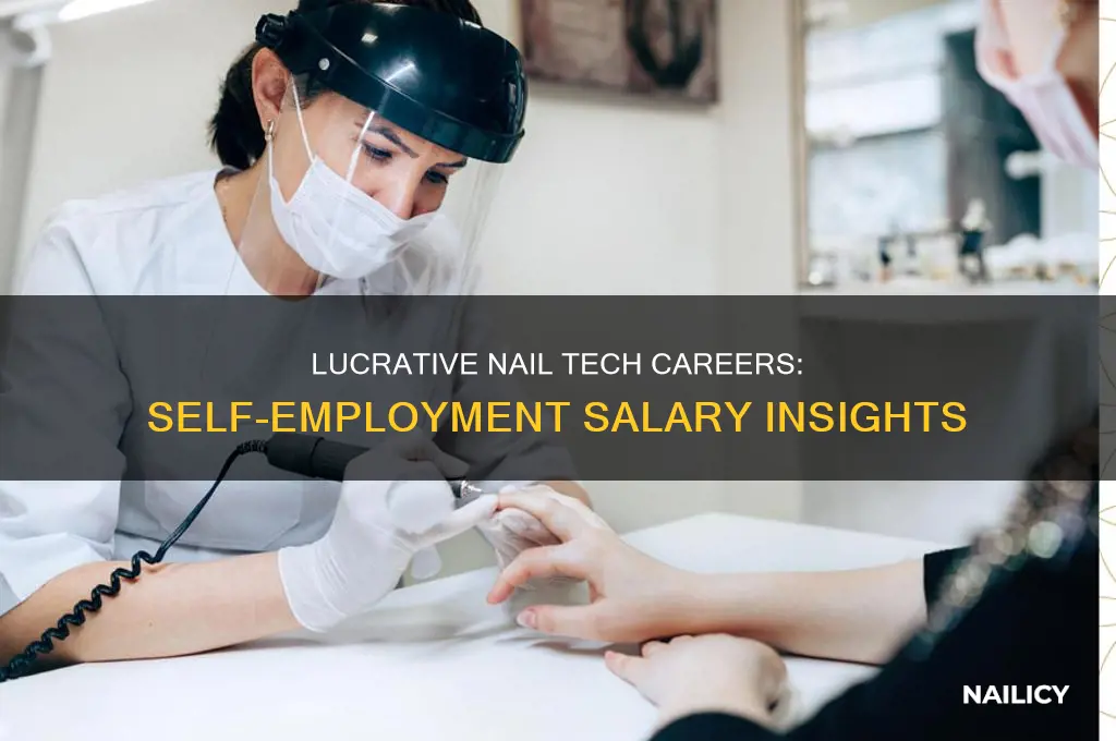 how much does a self employed nail technician make uk