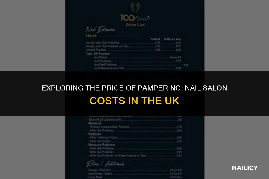 how much does getting your nails done cost uk