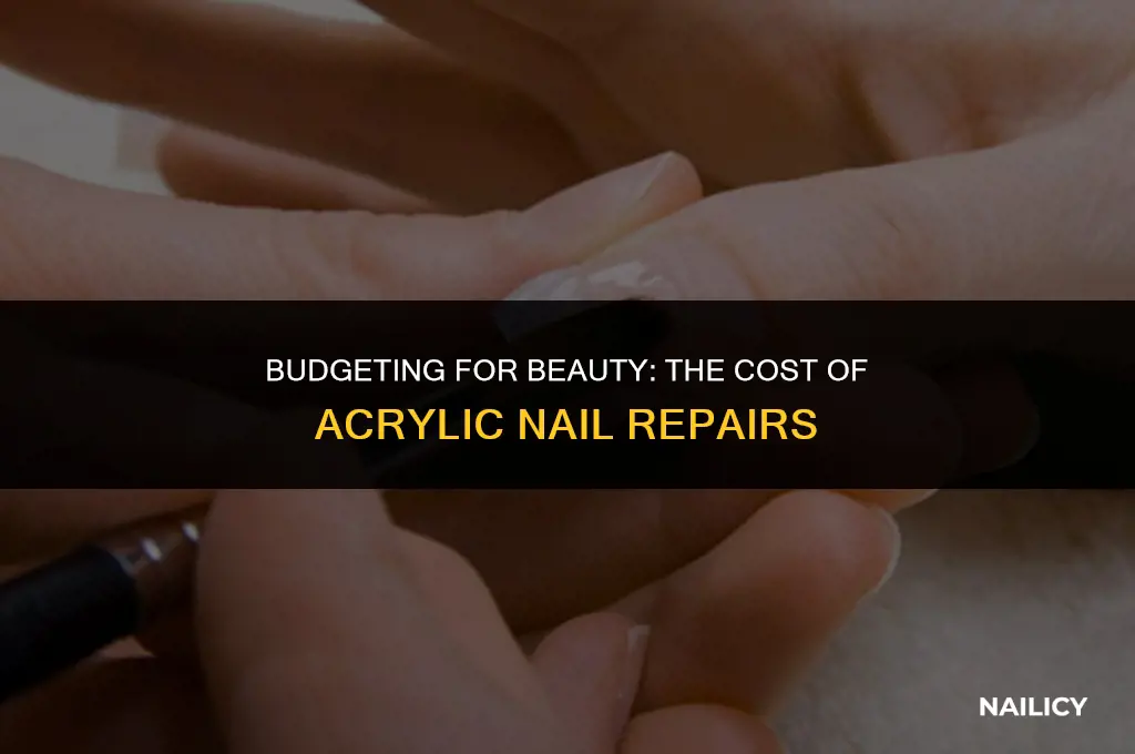 how much does it cost to get acrylic nails fixed