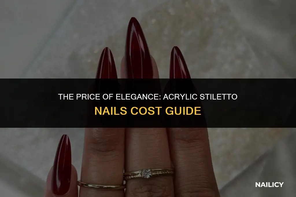 how much does it cost to get acrylic stiletto nails