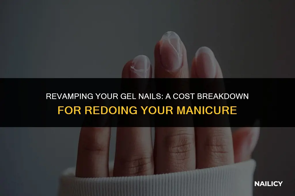 how much does it cost to get gel nails redone