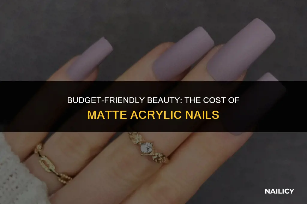 how much does it cost to get matte acrylic nails
