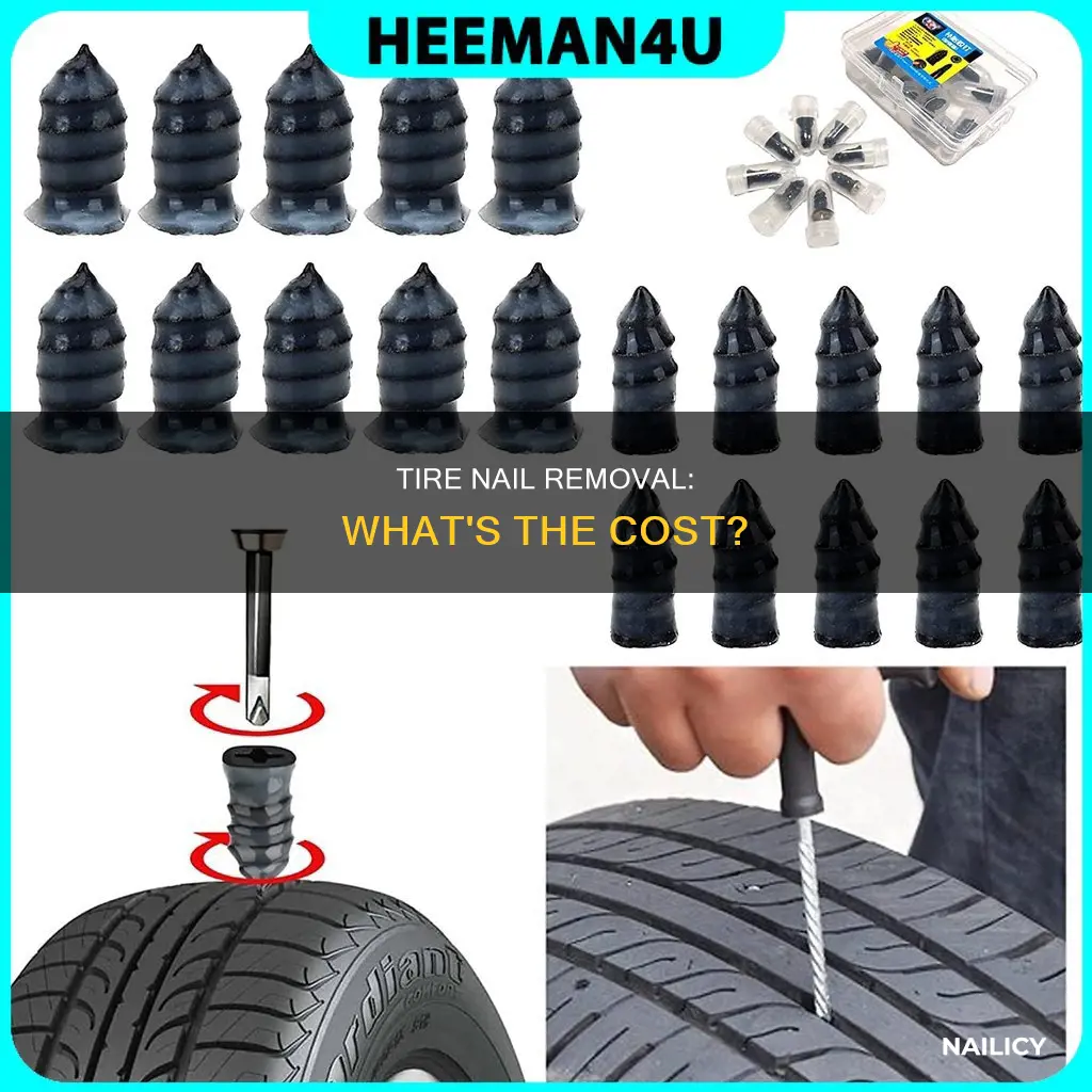 how much does it cost to remove nail from tire