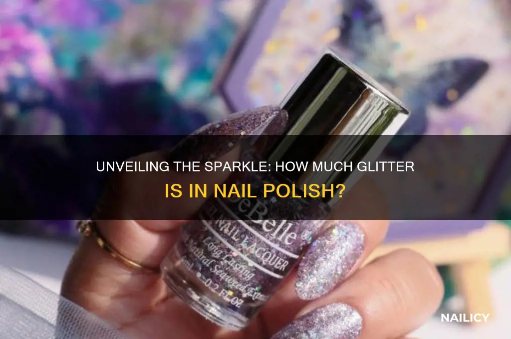 how much glitter is in nail polish